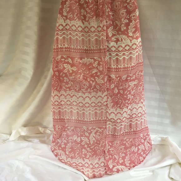 Arden Strapless High Low Dress S Floral Bohemian Boho Pink White Fairy Y2K - Picture 11 of 16